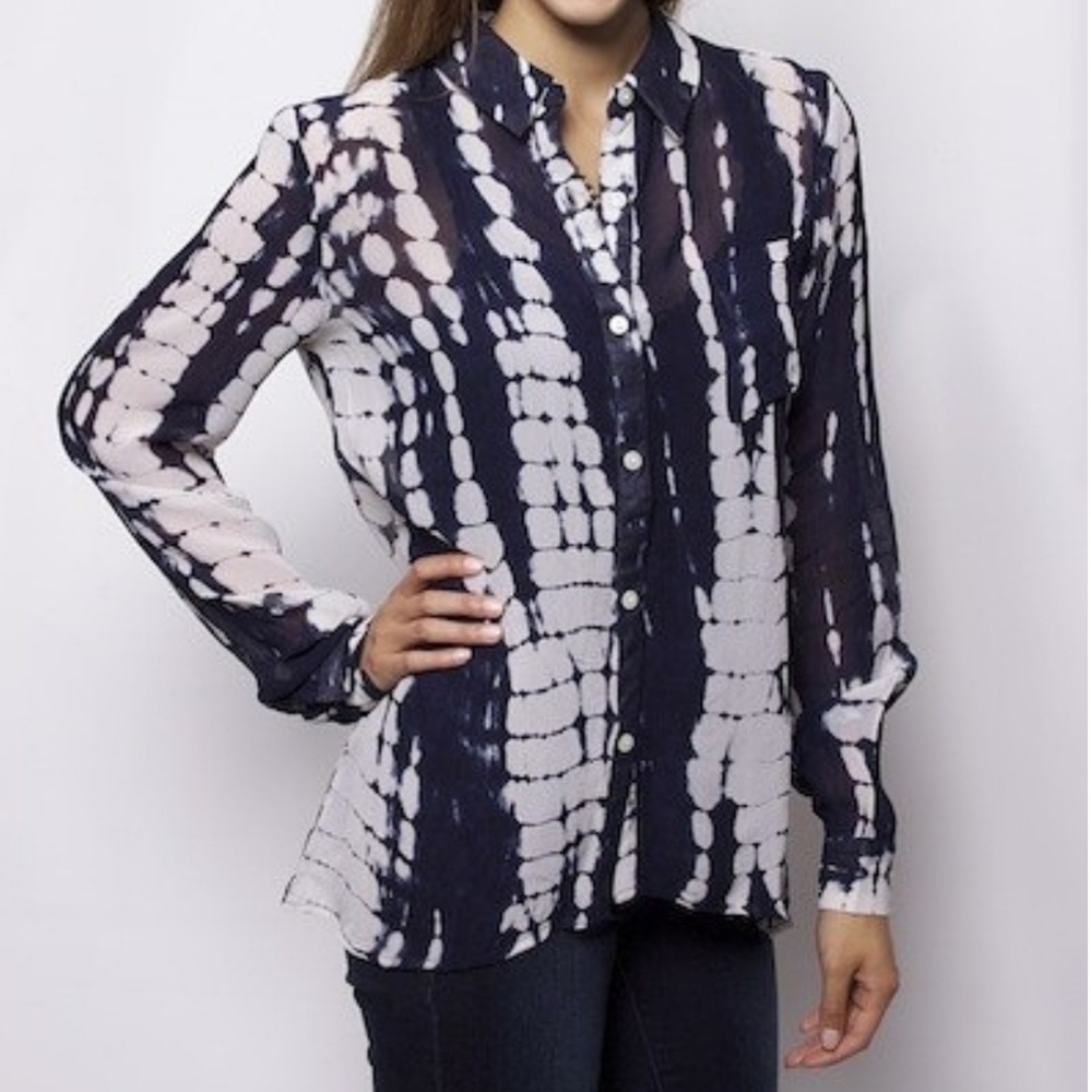 NWOT ☮️ Patrons of Peace Tie Dye Cut Class Blouse